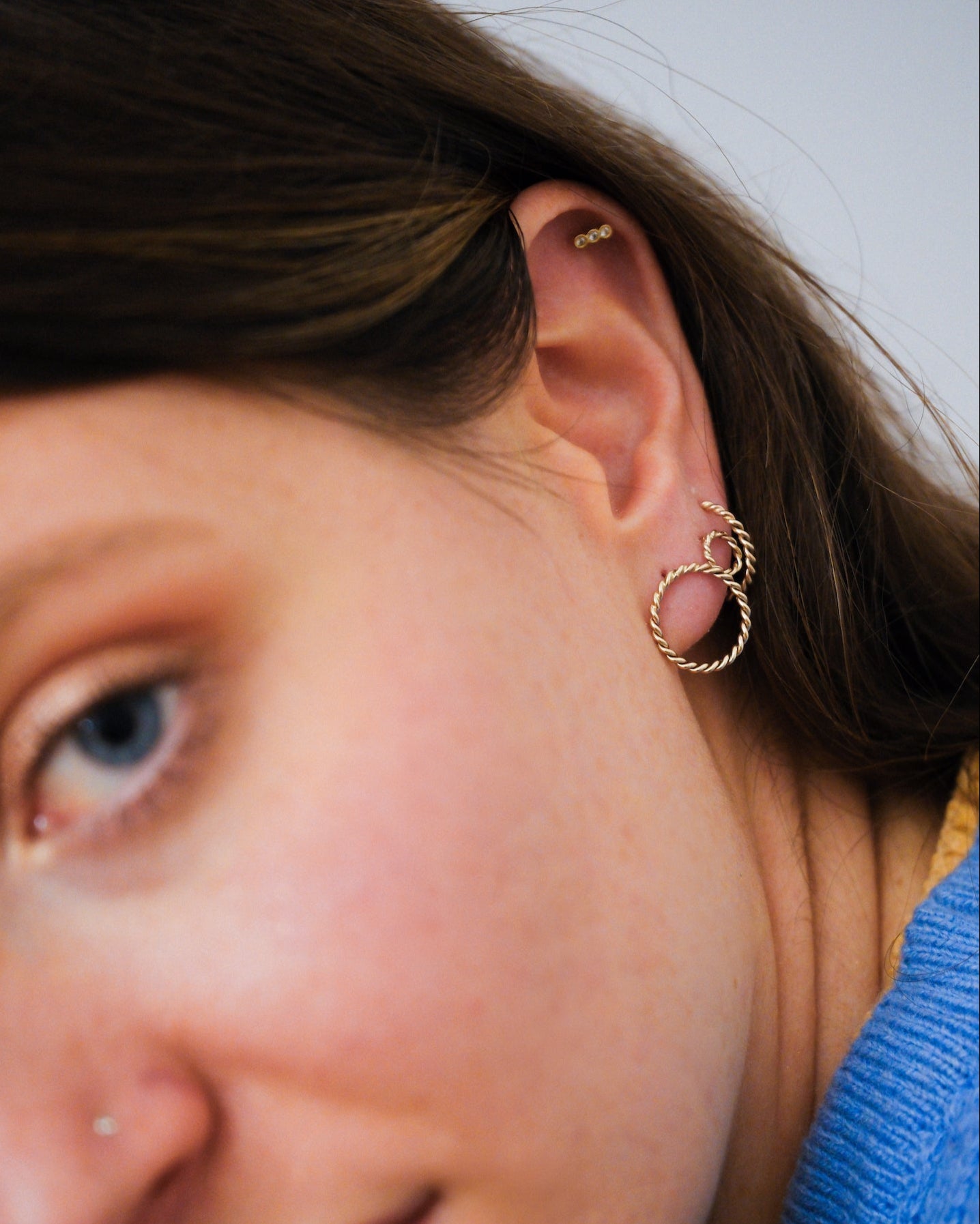 Sunflower XL Gold Earring