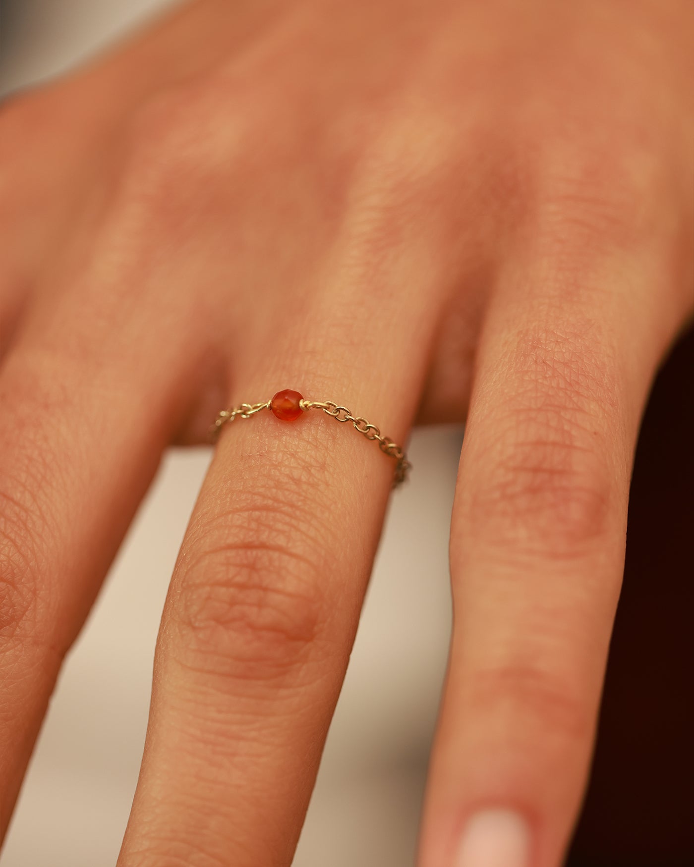 Lollipop ring Corniola
