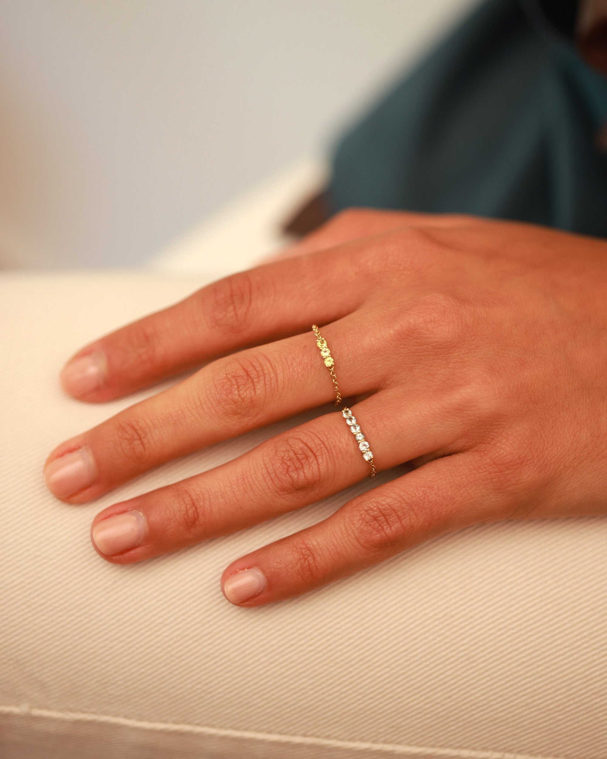 Gentle ring Acquamarina