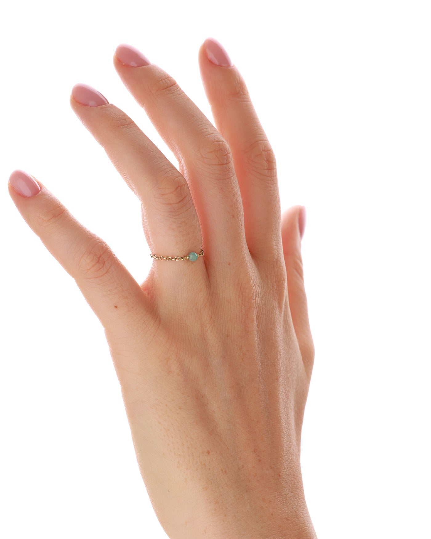 Lollipop ring Amazzonite