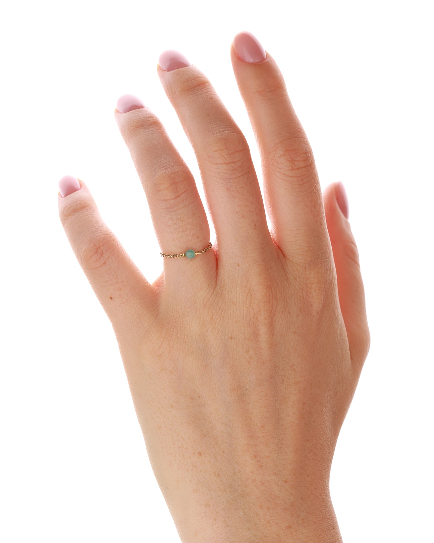 Lollipop ring Amazzonite